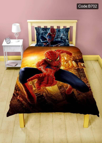 روتختی یک نفره کودک و نوجوان جنس میکرو تنسل چاپی مدل سه بعدی طرح مرد عنکبوتی