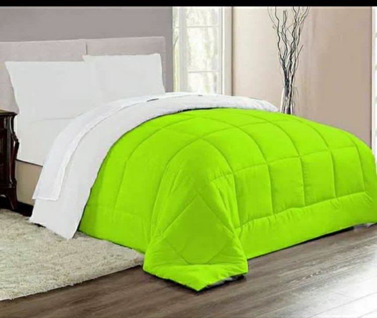 روتختی ساده تک رنگ دو رو (سبز و سفید) - نخ میکرو