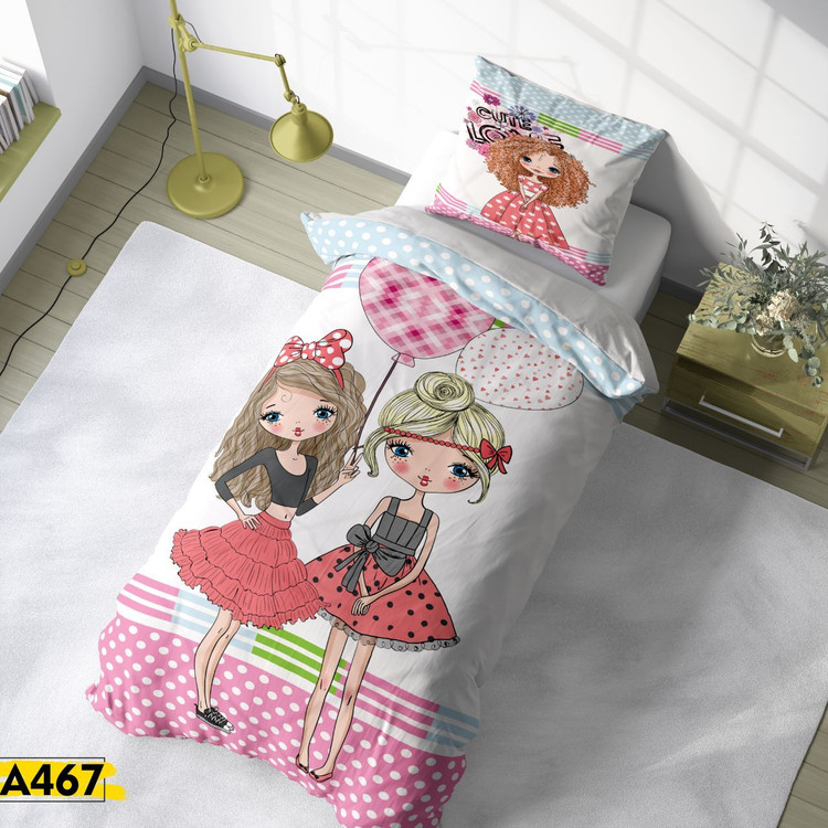 روتختی یک نفره کودک و نوجوان جنس میکروتنسل چاپی طرح باربی