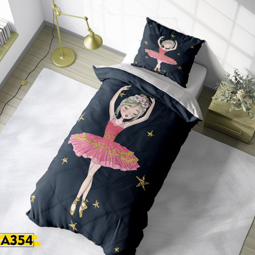 روتختی یک نفره کودک و نوجوان جنس میکروتنسل چاپی طرح باربی زیبا