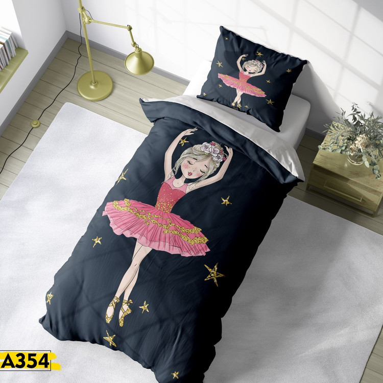 روتختی یک نفره کودک و نوجوان جنس میکروتنسل چاپی طرح باربی زیبا