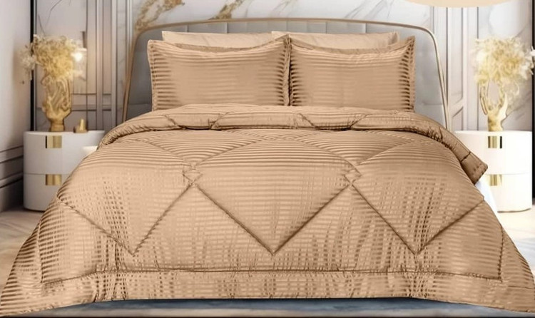 روتختی هتلی نخ ژاکارد رنگ نسکافه ای