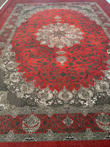فرشینه مخمل شانل ترک طرح ترنج کد 713