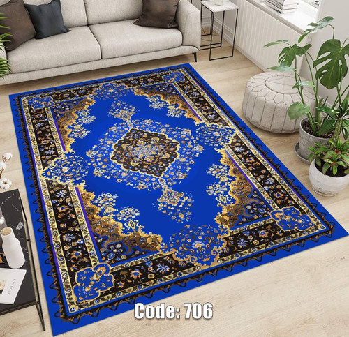 فرشینه مخمل شانل ترک طرح ترنج کد ۷۰۶