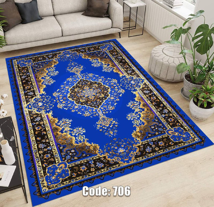 فرشینه مخمل شانل ترک طرح ترنج کد ۷۰۶