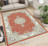 فرشینه مخمل شانل ترک طرح ترنج کد ۷۰۵