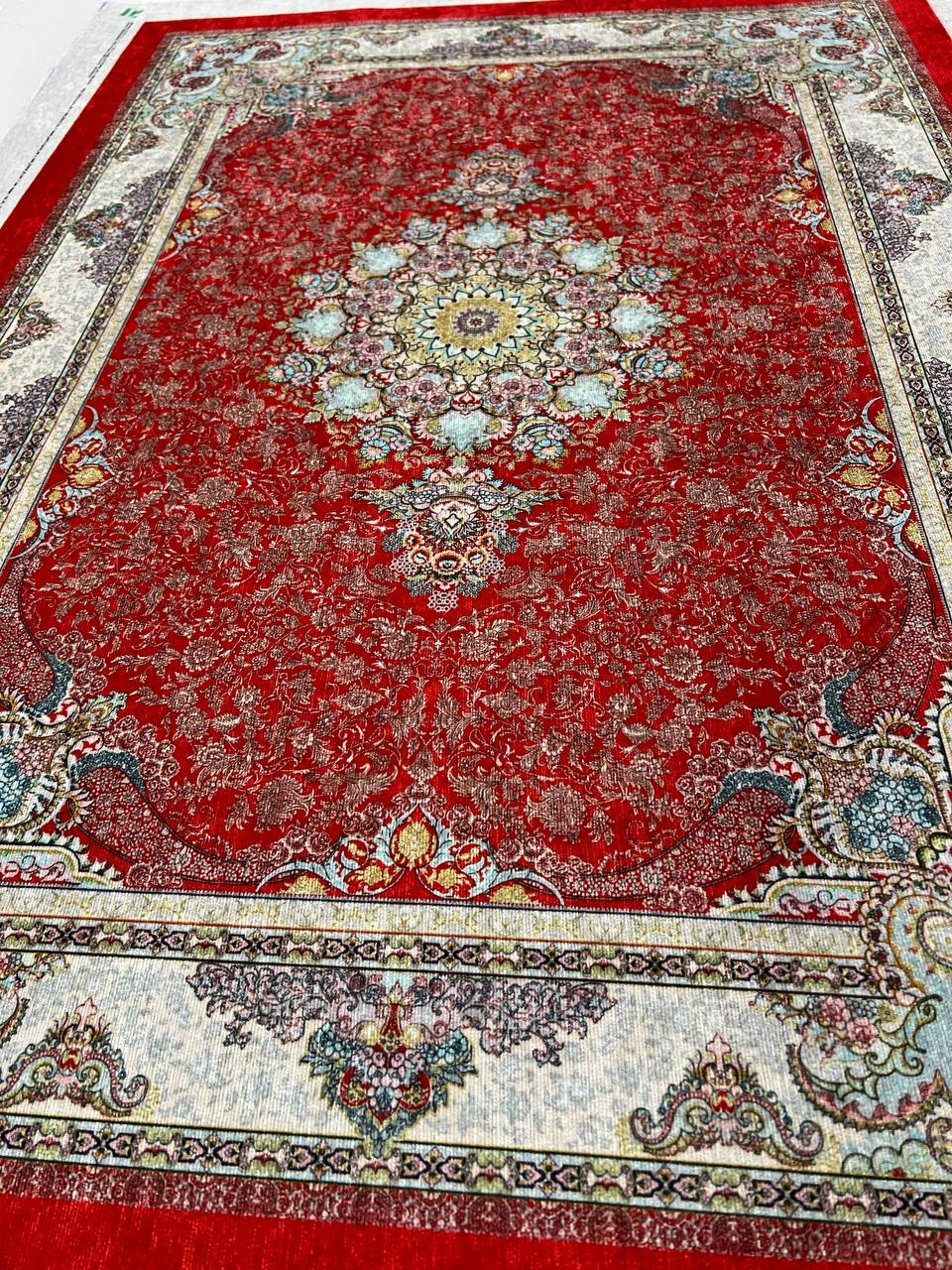 فرشینه مخمل شانل ترک طرح ترنج کد ۷۰۵