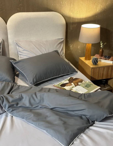 روتختی قیطون دوزی شده جنس میکرو براش ساده (نخ پنبه) دو رو