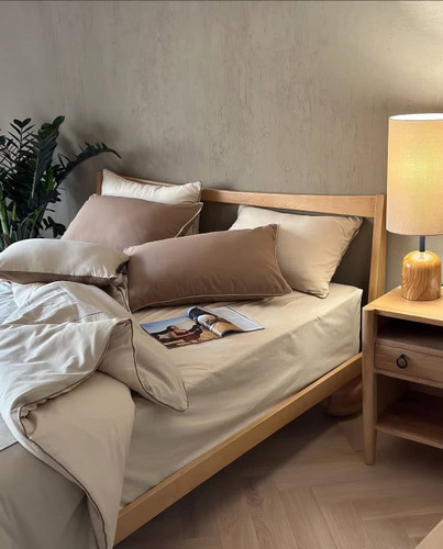 روتختی قیطون دوزی شده جنس میکرو براش ساده (نخ پنبه) دو رو