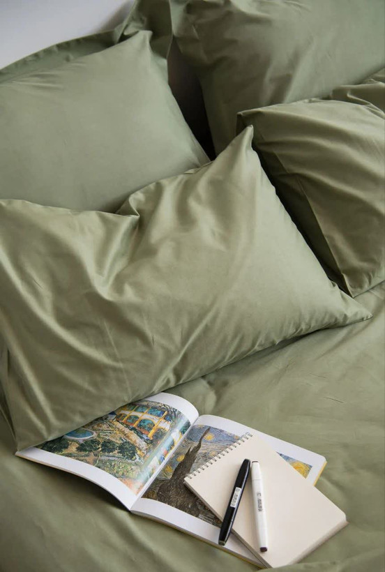 روتختی ساده شیک و لوکس تک رنگ (سبز سیج روشن) - نخ میکرو